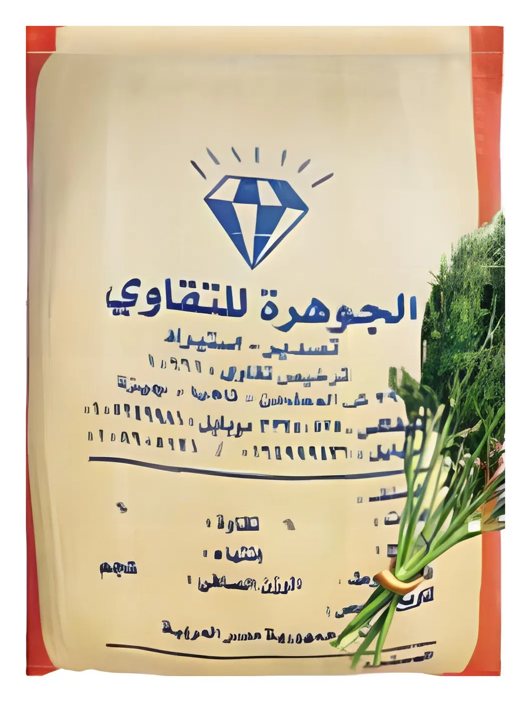 شبت مصري، صورة الكتالوج